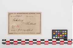 Etiketten zu Eisenlappenbeil (NHMW-PRAE-023945)